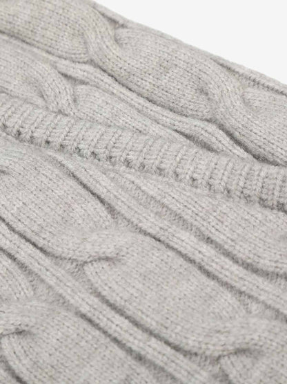 Cable Knit Zip Up Hooded Sweater