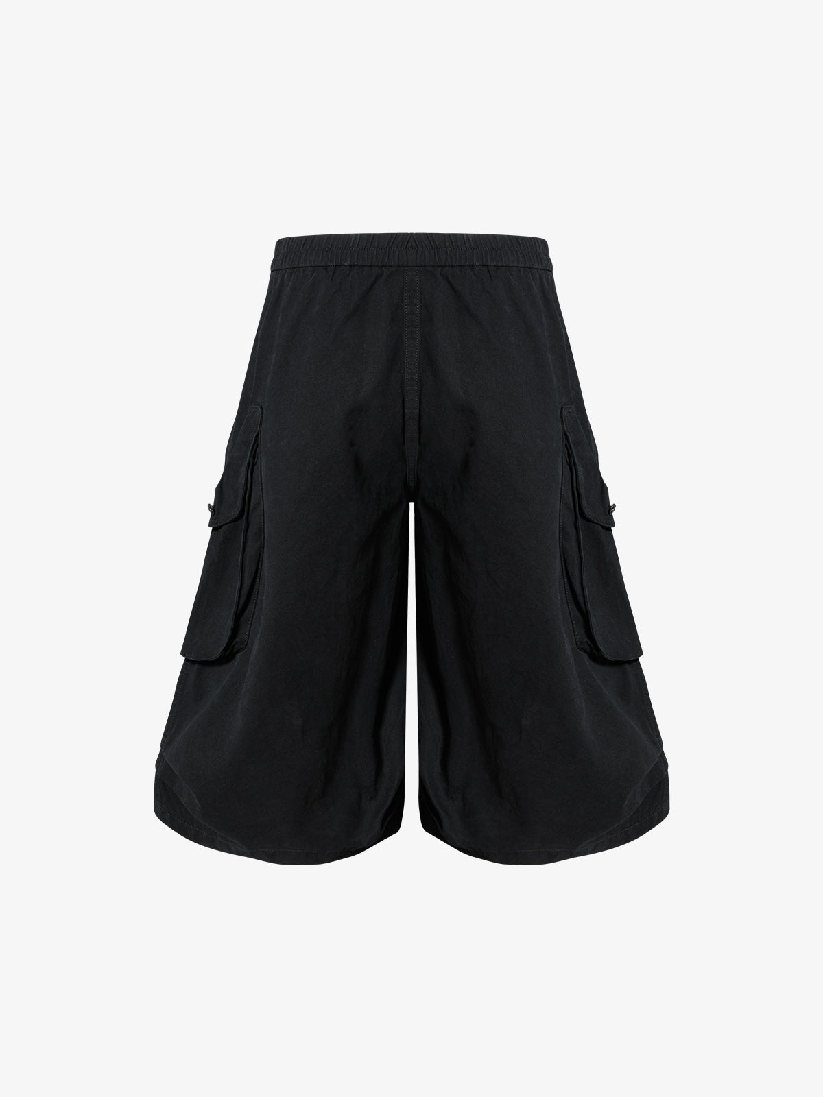 Military Cargo Wide-Leg Shorts – Multi-Button Utility Design