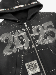 Graphic Streetwear Zip-Up Jacket
