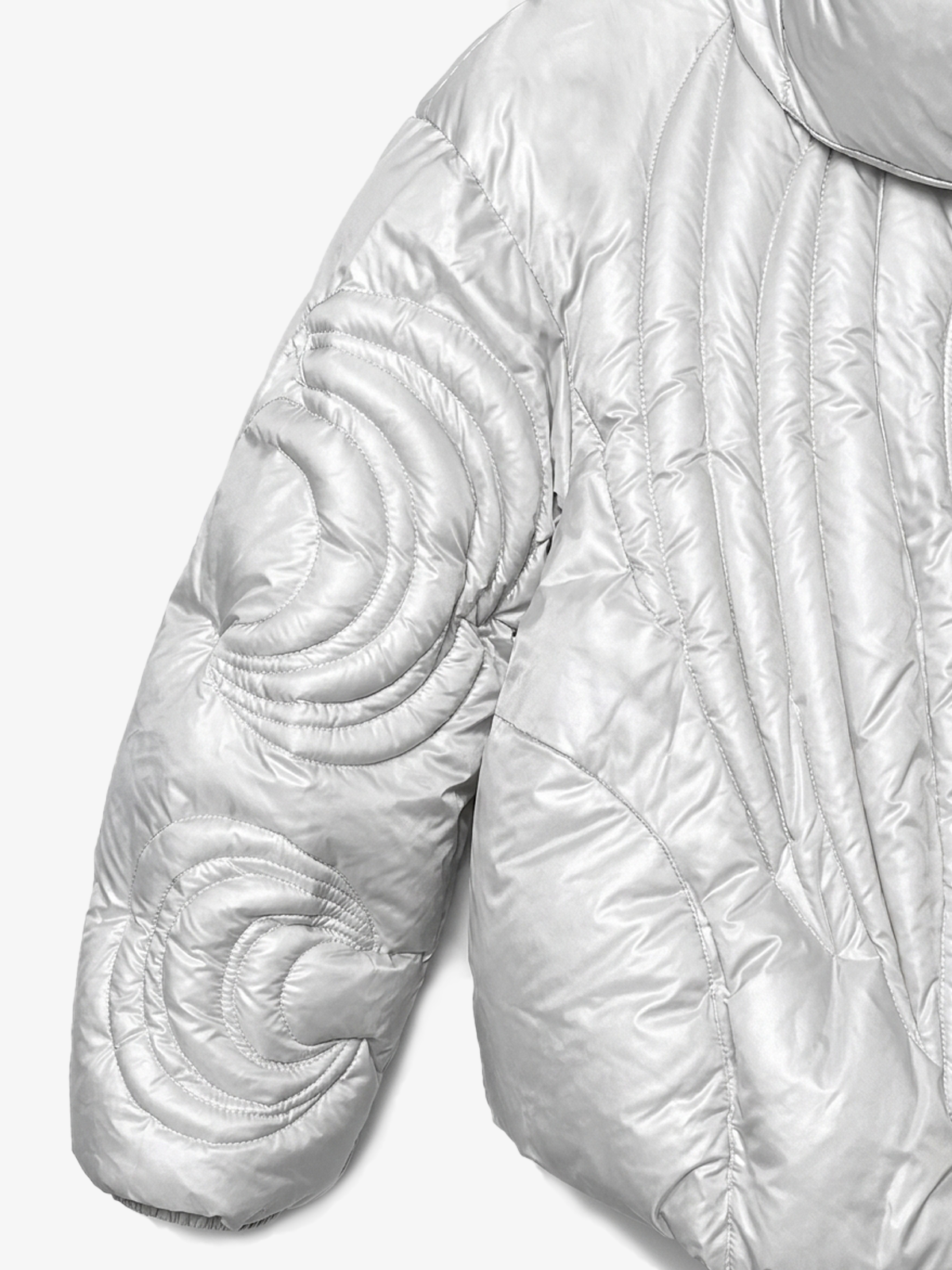 Sculpted Quilted Oversized-Hood Padded Coat