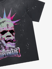 Gradient Skull Graphic Tee