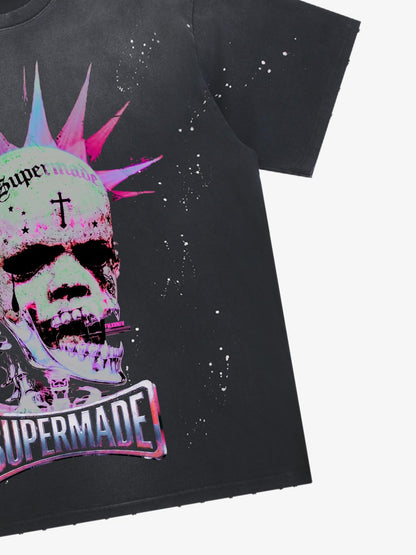 Gradient Skull Graphic Tee
