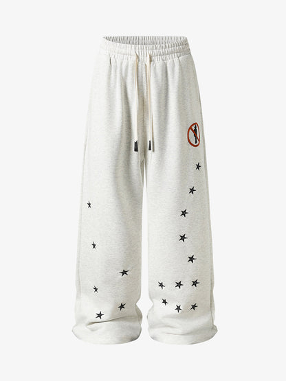 Star Embroidered Sweatpants