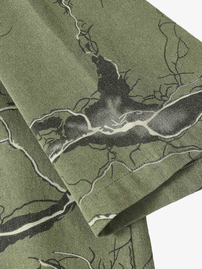 Lightning Storm Print Short Sleeve Shirt 