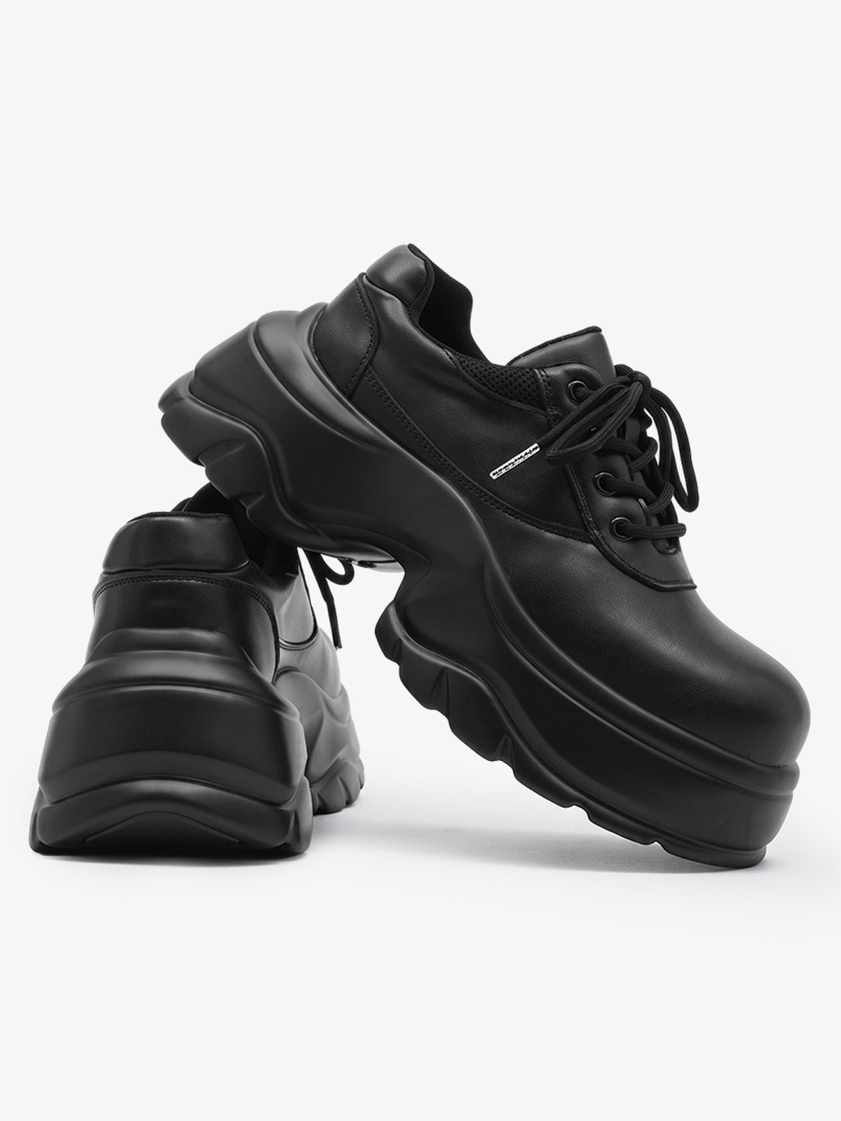 Deconstructed Faux Leather Platform Shoes