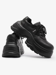 Deconstructed Faux Leather Platform Shoes