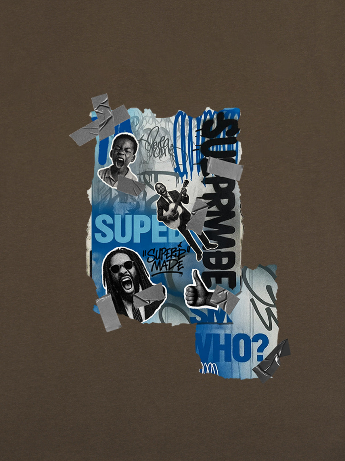 Supermade Trendy Retro Hip-Hop Character T-Shirt 