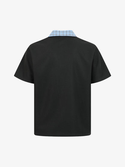 Stylish Short-Sleeve Polo Shirt with Unique Embroidered Logo for Men 