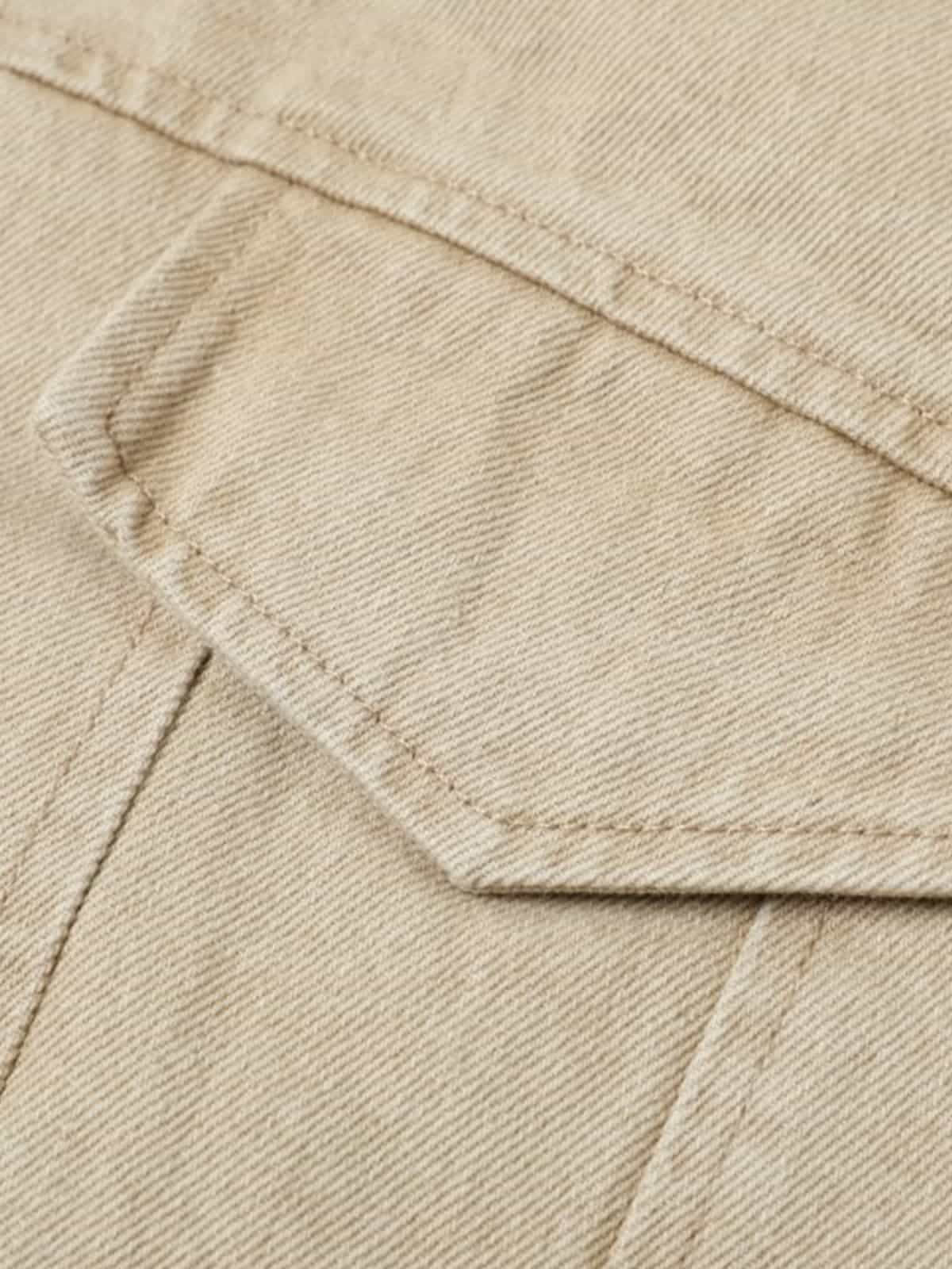 Vintage Detachable Sherpa Collar Aviator Denim Jacket 