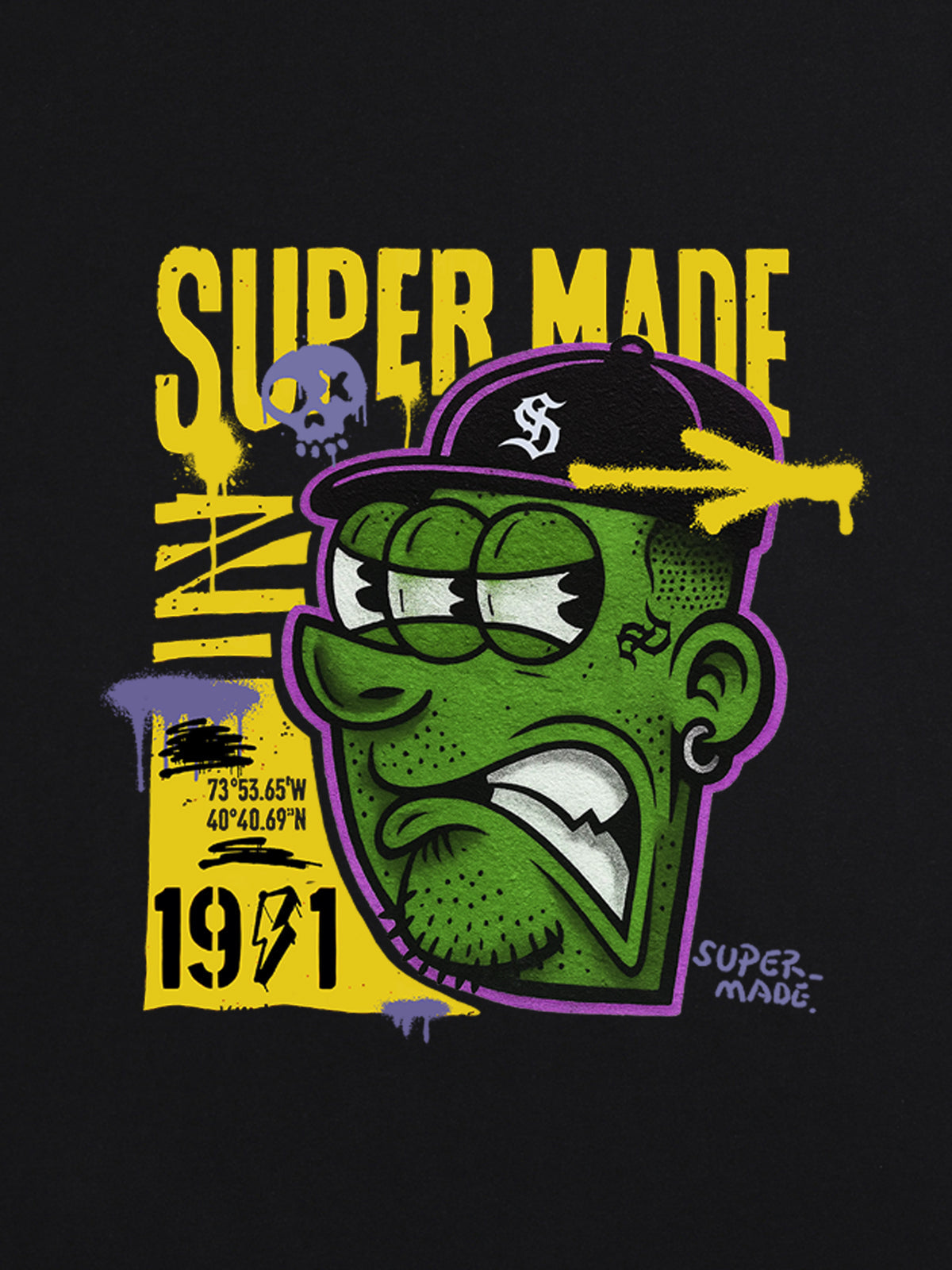 Graphic T-Shirt with Bold Monster Design for Streetwear Enthusiasts 