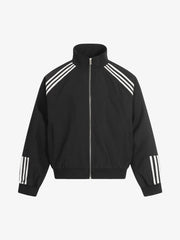 Striped Zip-Up Track Jacket and Wide-Leg Track Pants Set 