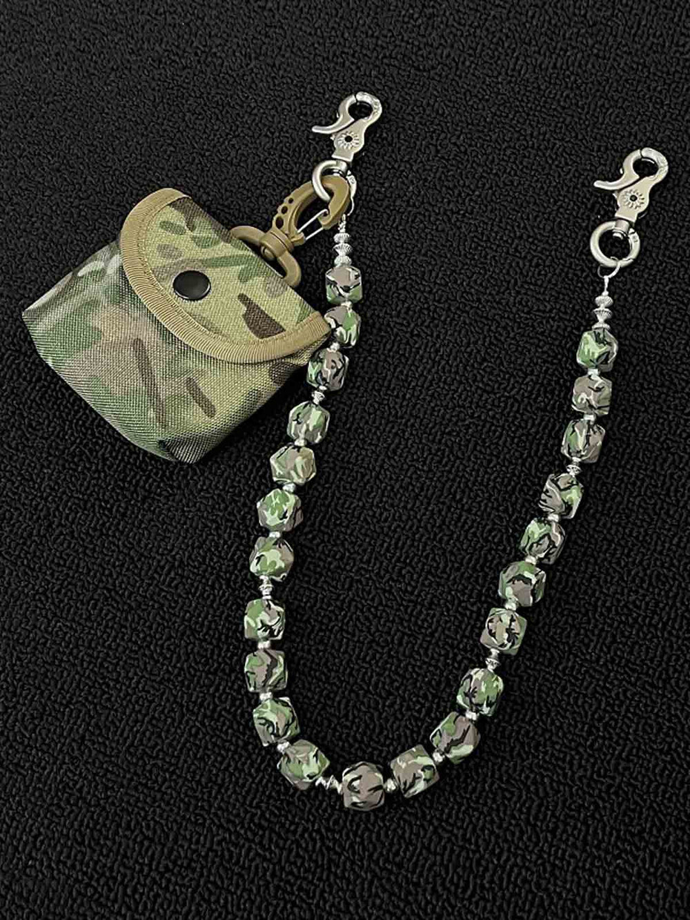 Retro Camouflage Wallet Chain 