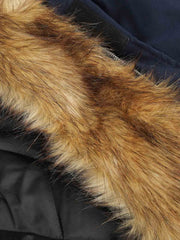 Studded Badge Embroidered Padded Coat