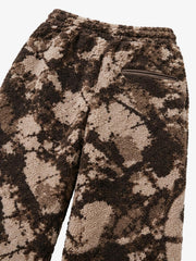 All-Over Print Embroidered Fleece Zip-Up Jacket & Pants Set