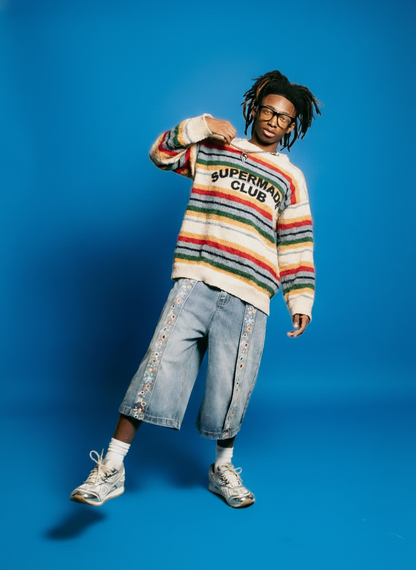 Thesupermade Vintage Striped Sweater - 2344 