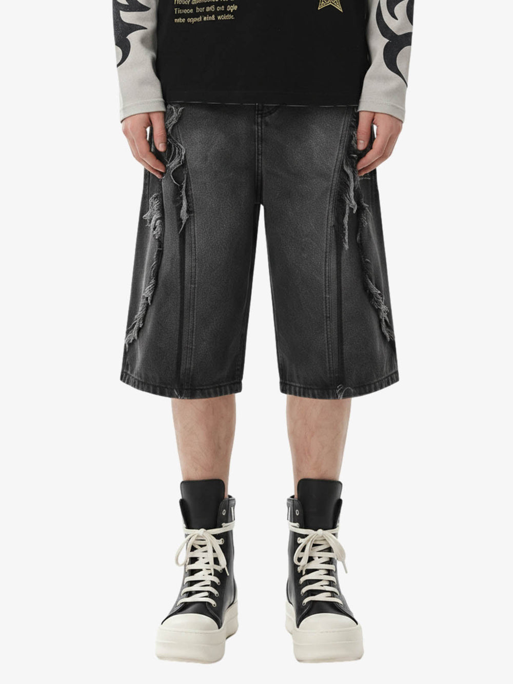 Thesupermade High Street Washed Distressed Denim Shorts - 2100 