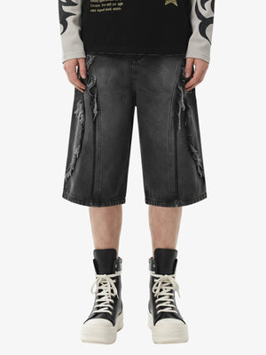 Shorts vaqueros desgastados High Street de Thesupermade - 2100