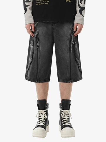 Shorts vaqueros desgastados High Street de Thesupermade - 2100