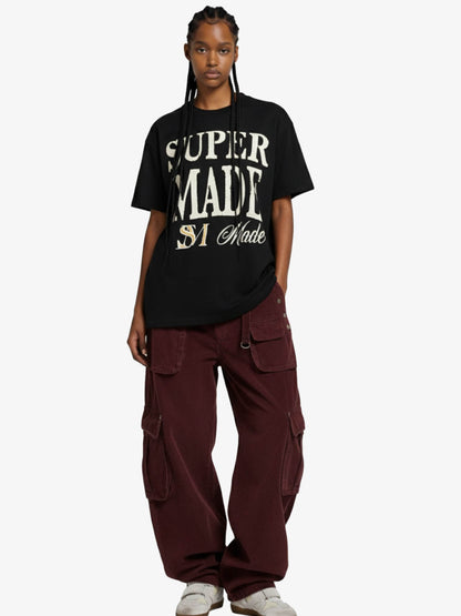 Typography Logo Print T-Shirt 