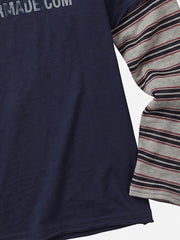 Striped Patchwork Long Sleeve Tee