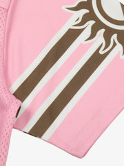 Pink Flame Print Jersey T-shirt - 2390 