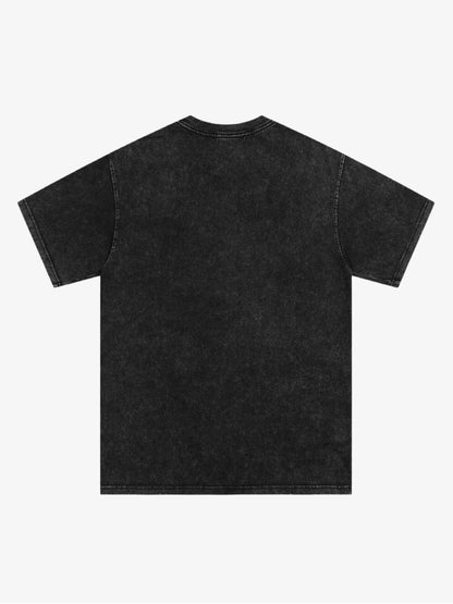 SUPERMADE Blue Art Graffiti Pattern T-Shirt 