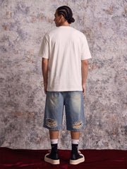 T-shirt con grafica astratta dipinta a mano