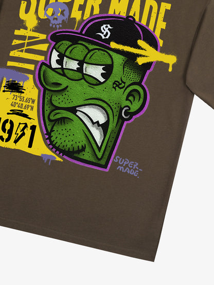 Bold Monster Design Graphic T-Shirt 