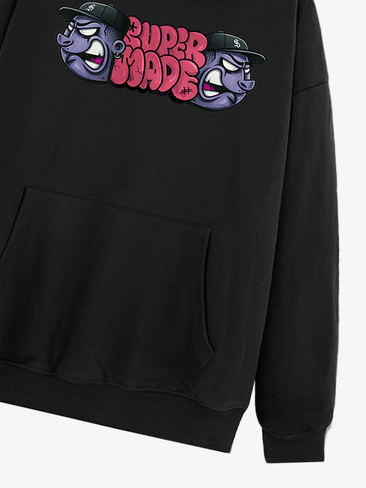 Supermade graffiti Font Figurine Hoodie 