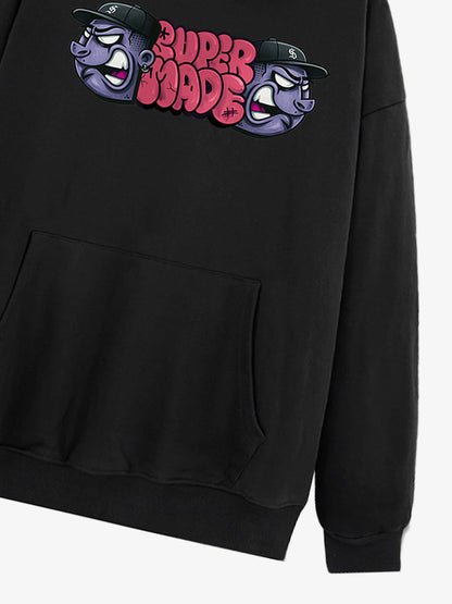 Supermade graffiti Font Figurine Hoodie 