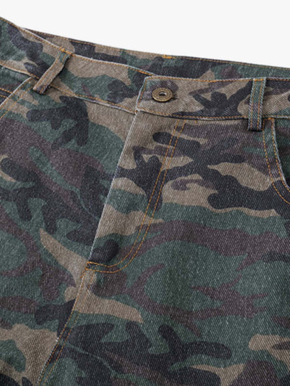 Camouflage Wide-Leg Pants for Women - Stylish and Versatile Design 