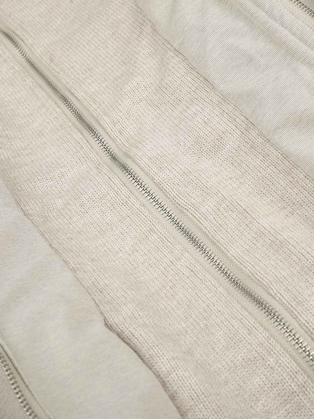 Deconstructed Layered Hooded Faux-Fur Collar Puffer Jacket