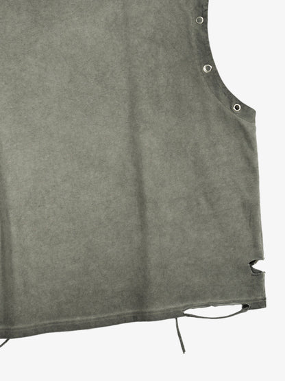 Skull Graphic Grommet Vest