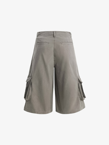 Multi-pocket Cargo Pleated Casual Jorts 