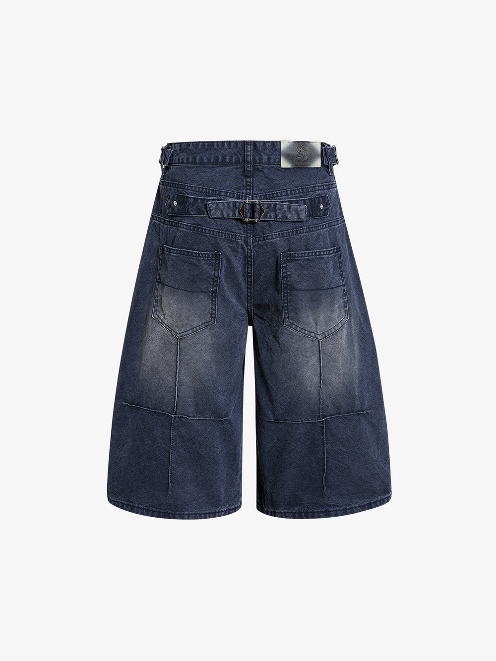 Distressed Washed Multi-Button Jeans