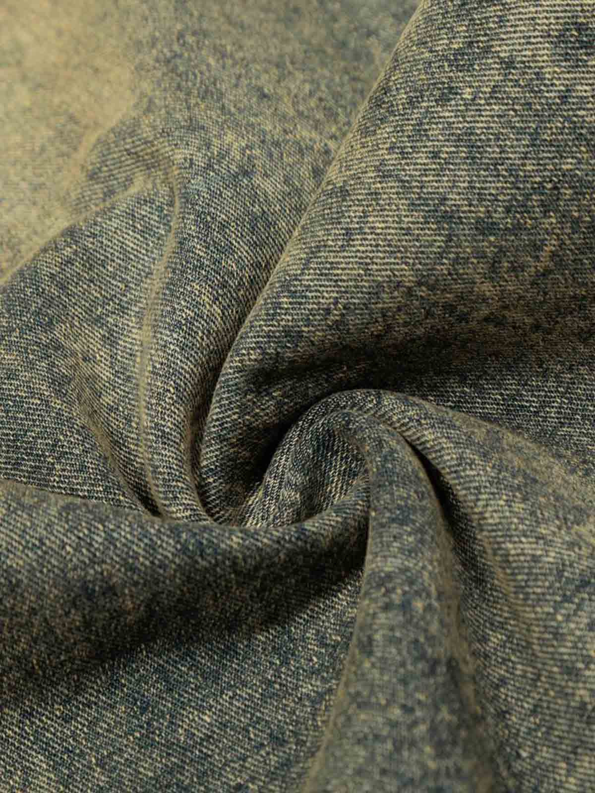 Denim Wide Leg Jeans with High Waist and Frayed Detail for Women 