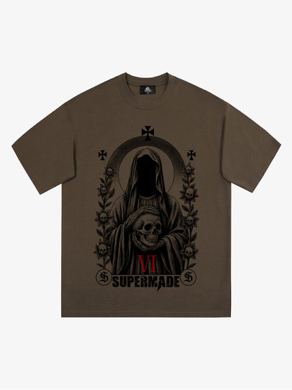 Thesupermade Dark Gothic Headless Skull Death T-shirt 