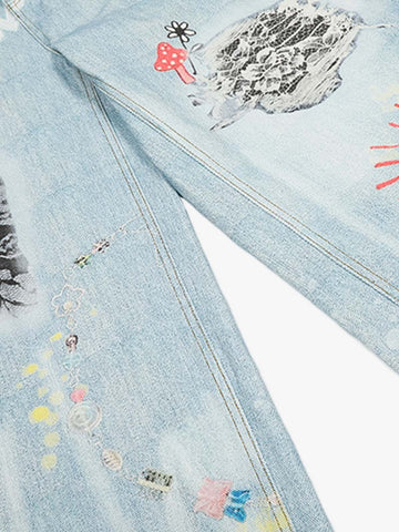American Vintage Street-Style Graffiti Jeans