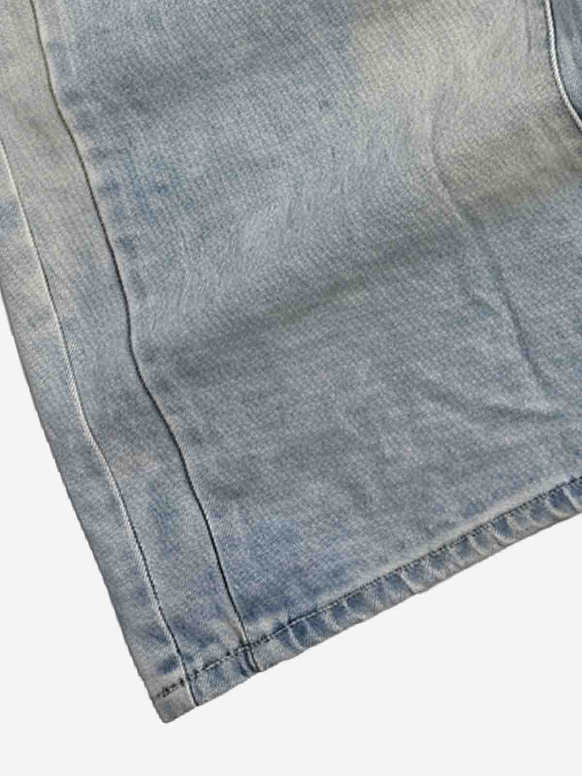 Vintage Washed Straight-Leg Jeans
