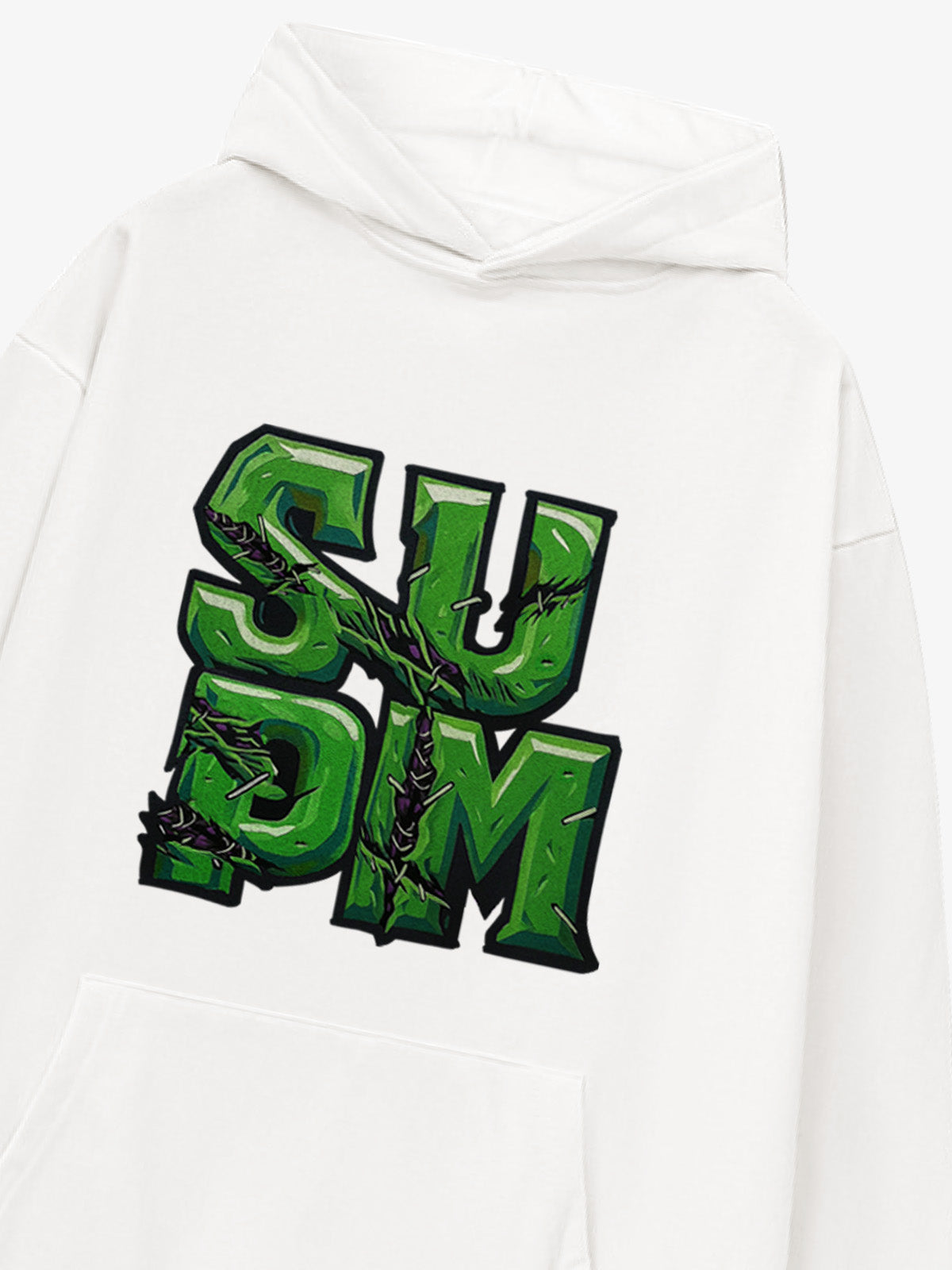 Supermade Green Thorn Font Hooded Sweatshirt 
