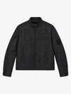 Patch Detail Glossy Stand-Collar Biker Jacket