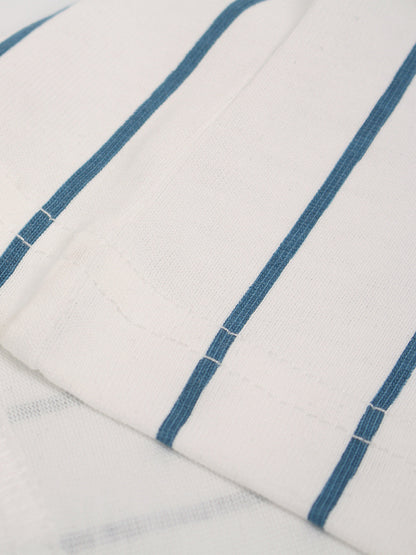 Cotton Pinstripe Baseball Jersey T-Shirt with SuperMade Logo and Number 7 Design 