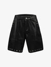 Studded Leather Shorts