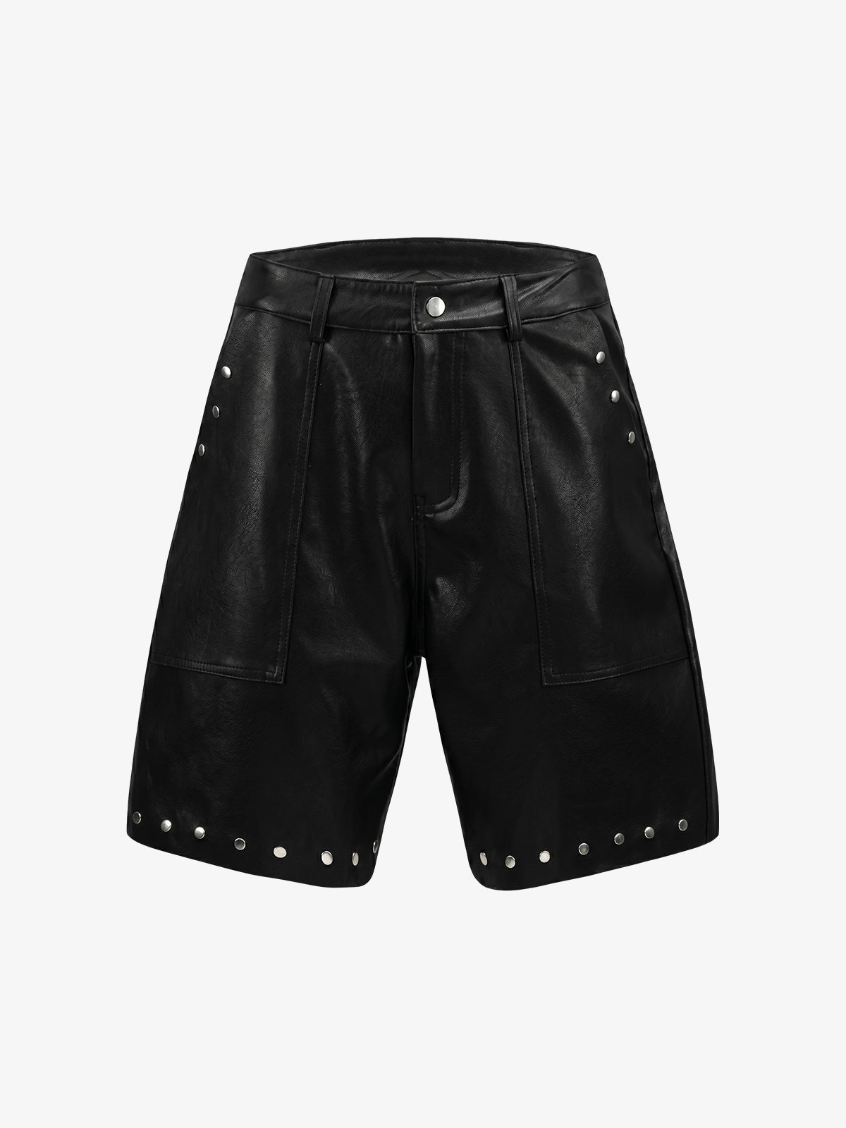 Studded Leather Shorts