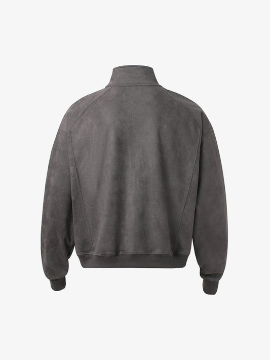 Stylish Zip-Up Track Jacket with Embroidered Logos for Casual Wear 