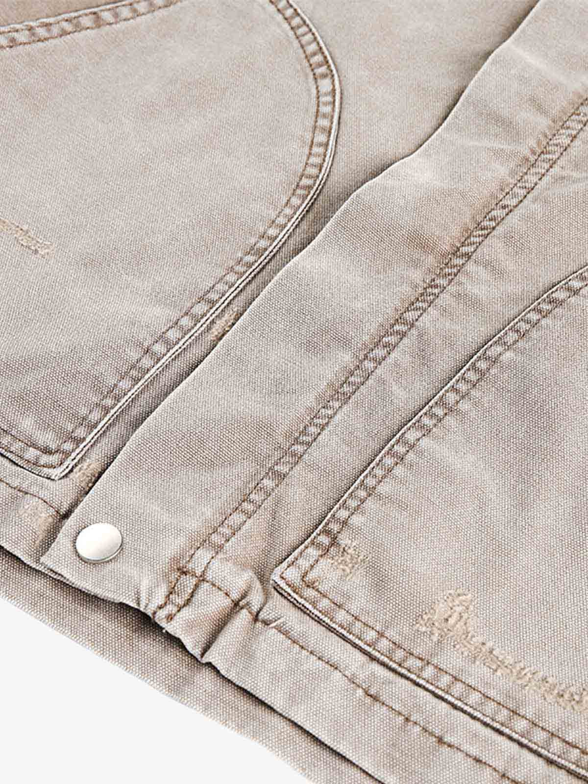 Vintage Washed Workwear Lapel Detroit Jacket 
