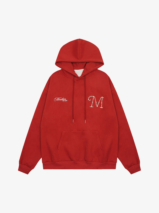 Retro Handmade Beaded Design Hoodie 
