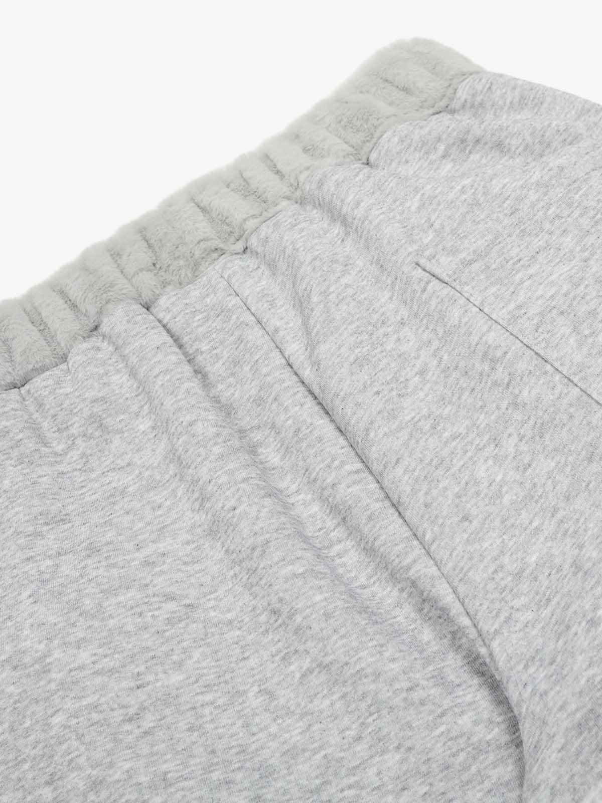 Stylish Wide-Leg Lounge Pants with Faux Fur Pom-Pom Detail 