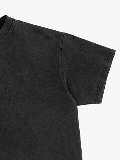 Distressed Oversized T-Shirt with Raw Hem