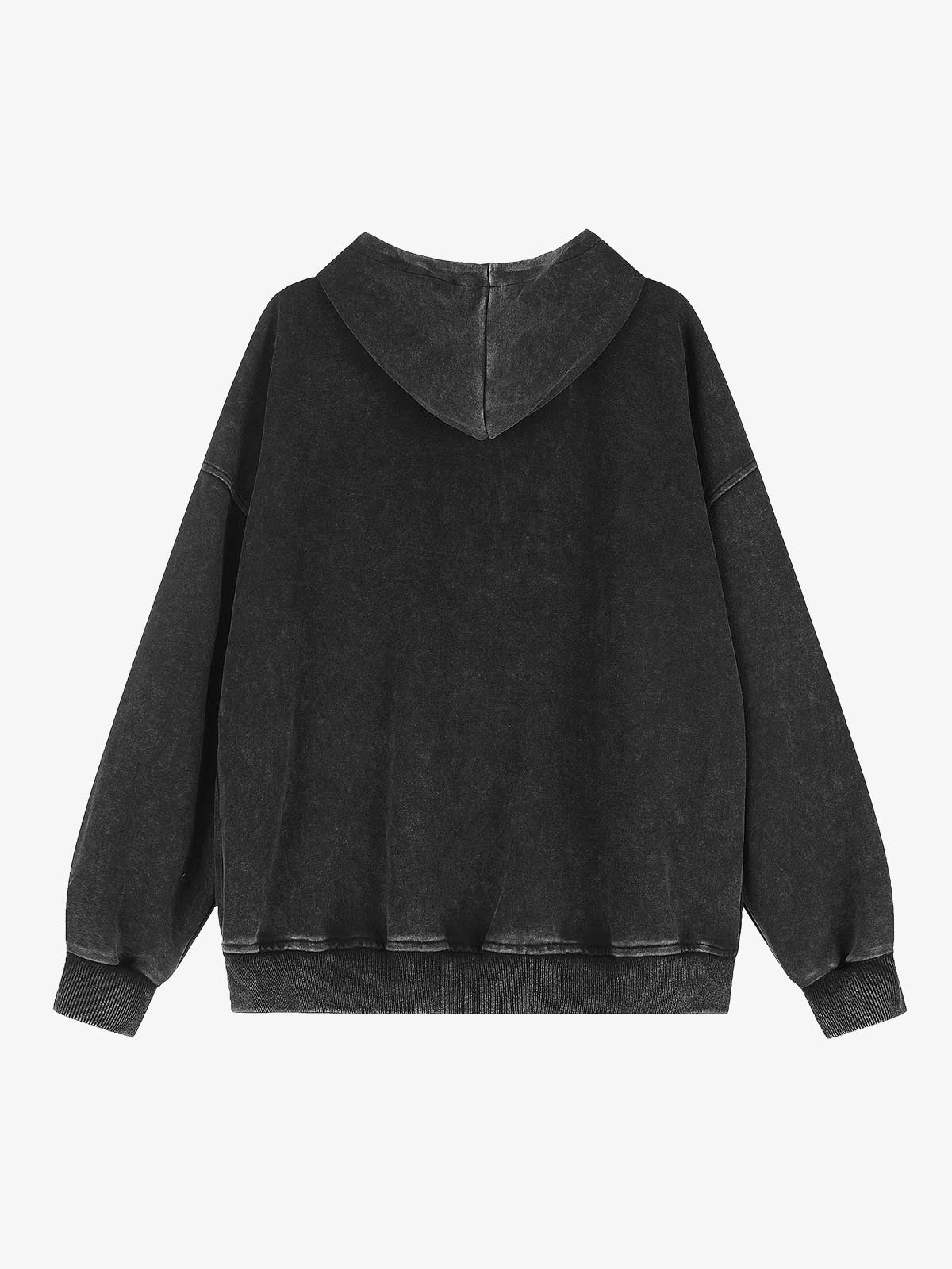 Distressed Napoleon Boxy Fit Zip-Up Hoodie